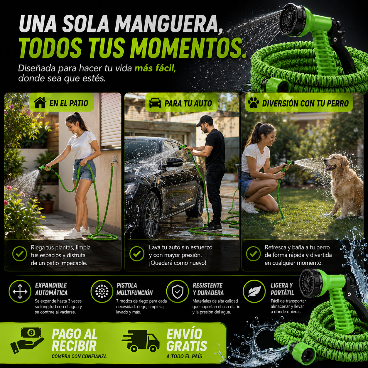 Manguera extensible 7,5 metros
