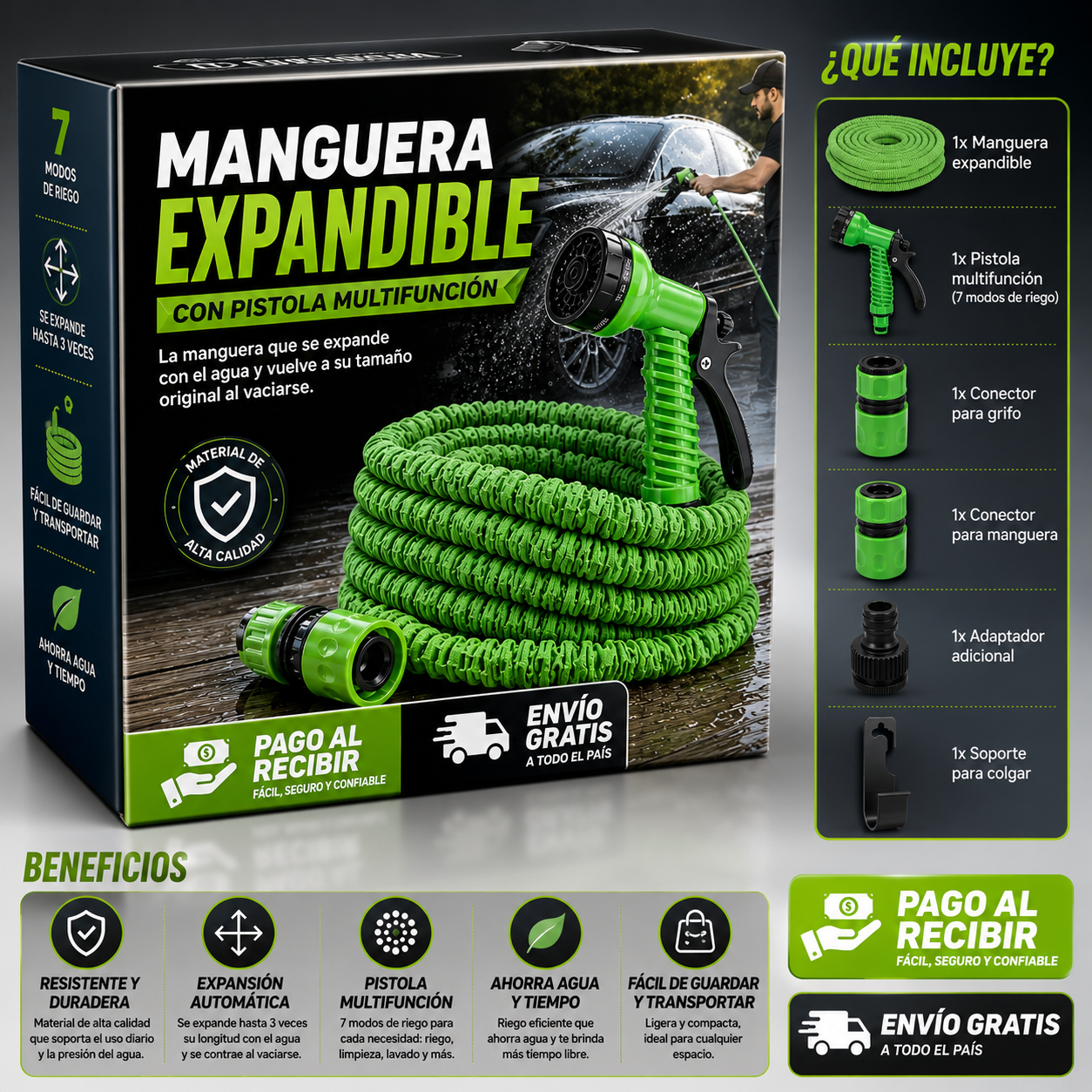 Manguera extensible 7,5 metros