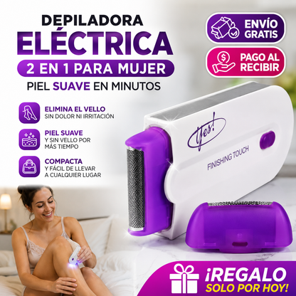 ✨ ¡DEPILADORA ELÉCTRICA 2 EN 1 + KIT COMPLETO DE ACCESORIOS! 💖 🎁 ¡REGALO SOLO POR HOY! 🔥