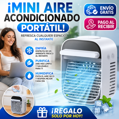 ❄️ ¡MINI AIRE ACONDICIONADO PORTÁTIL! 🌬️ + ENVÍO GRATIS! 🎁 ¡REGALO SOLO POR HOY! 🔥