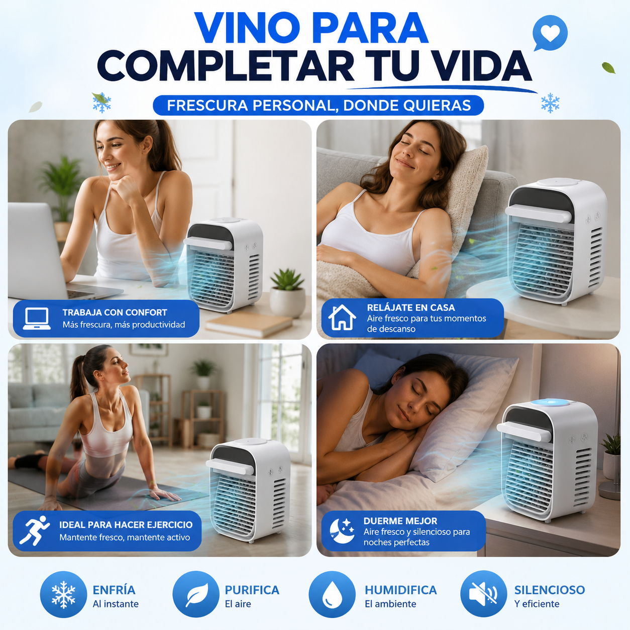 ❄️ ¡MINI AIRE ACONDICIONADO PORTÁTIL! 🌬️ + ENVÍO GRATIS! 🎁 ¡REGALO SOLO POR HOY! 🔥