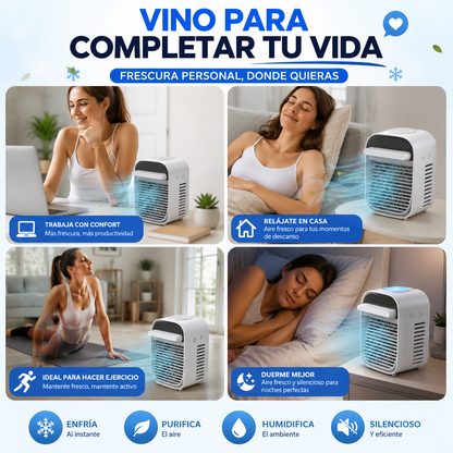 ❄️ ¡MINI AIRE ACONDICIONADO PORTÁTIL! 🌬️ + ENVÍO GRATIS! 🎁 ¡REGALO SOLO POR HOY! 🔥