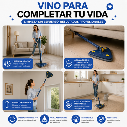 ✨ ¡FREGONA DE LIMPIEZA 360° AUTOESCURRIBLE! 🧽 + ENVÍO GRATIS! 🎁 ¡REGALO SOLO POR HOY! 🔥