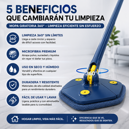 ✨ ¡FREGONA DE LIMPIEZA 360° AUTOESCURRIBLE! 🧽 + ENVÍO GRATIS! 🎁 ¡REGALO SOLO POR HOY! 🔥