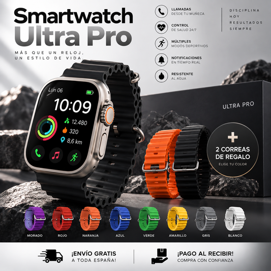SMARTWATCH ULTRA PRO CON CORREA EXTRA DE REGALO!