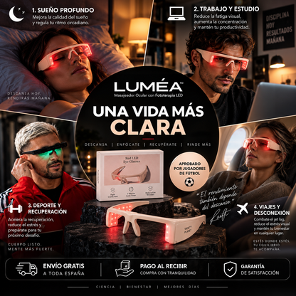 LUMÉA™ Masajeador Ocular con Fototerapia LED