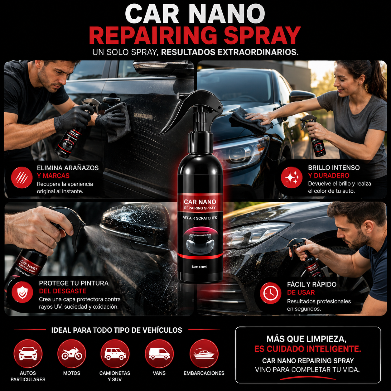 🚗 SPRAY REPARADOR DE ARAÑAZOS PRO 120ML ✨