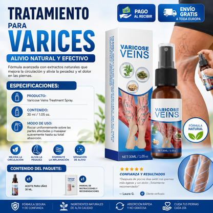 🩸 SPRAY ANTI-VÁRICES DE ALIVIO Y BIENESTAR 🌿