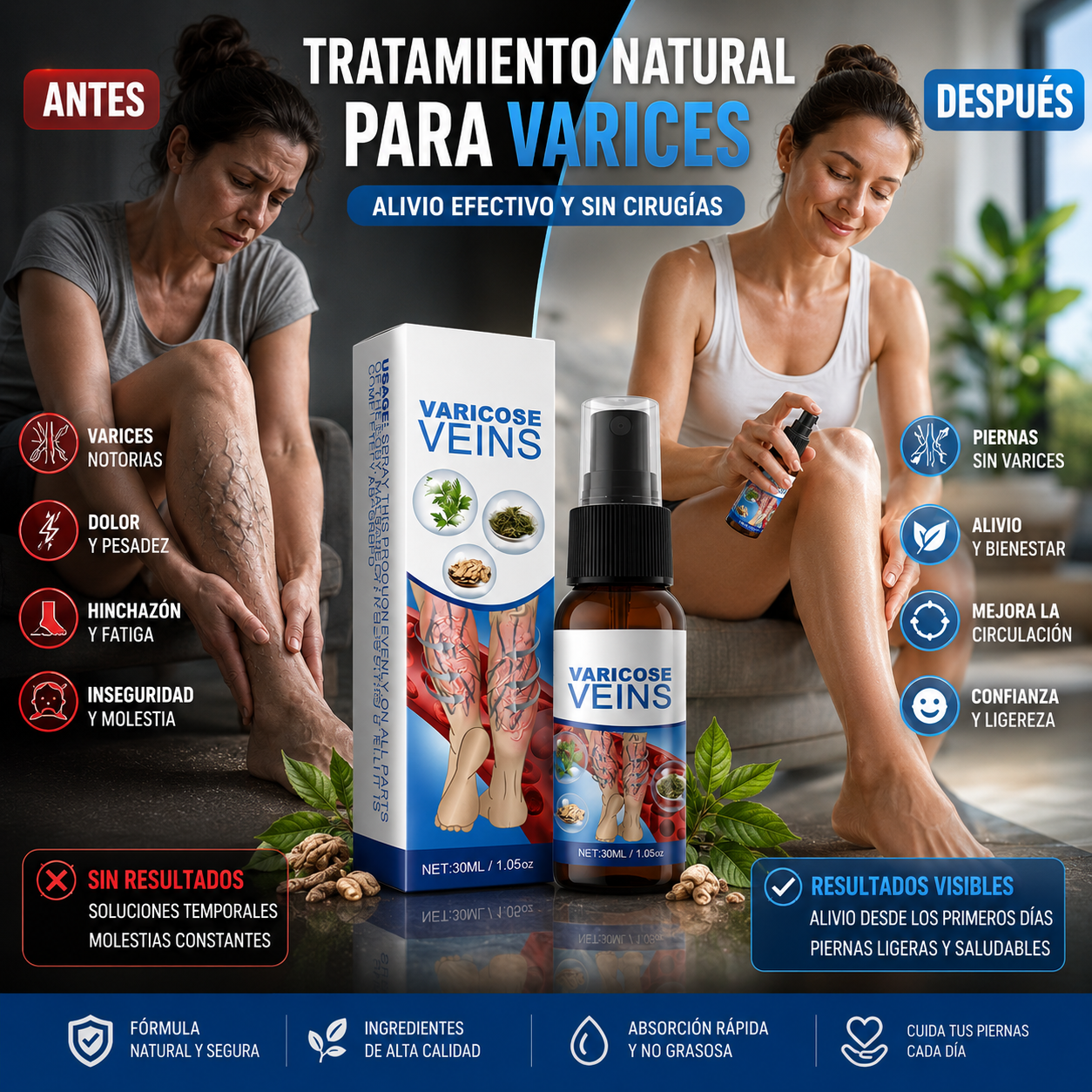 🩸 SPRAY ANTI-VÁRICES DE ALIVIO Y BIENESTAR 🌿