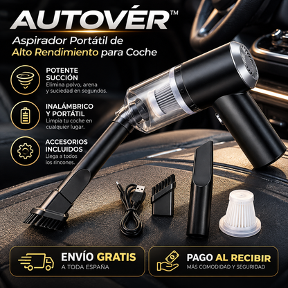 AUTOVÉR™ - Aspirador Portátil de Alto Rendimiento para Coche