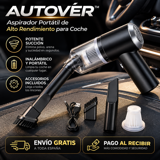AUTOVÉR™ - Aspirador Portátil de Alto Rendimiento para Coche