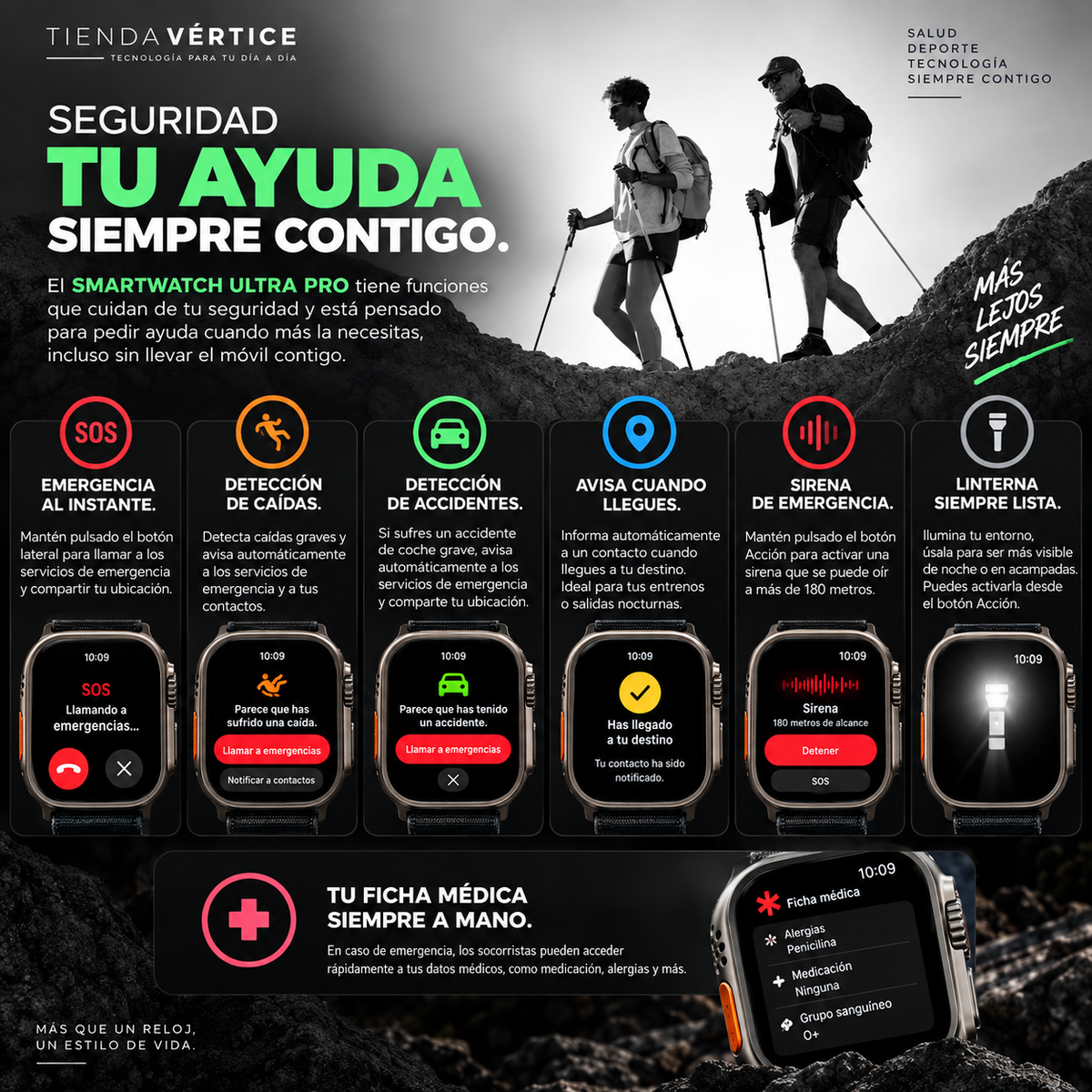 SMARTWATCH ULTRA PRO CON CORREA EXTRA DE REGALO!
