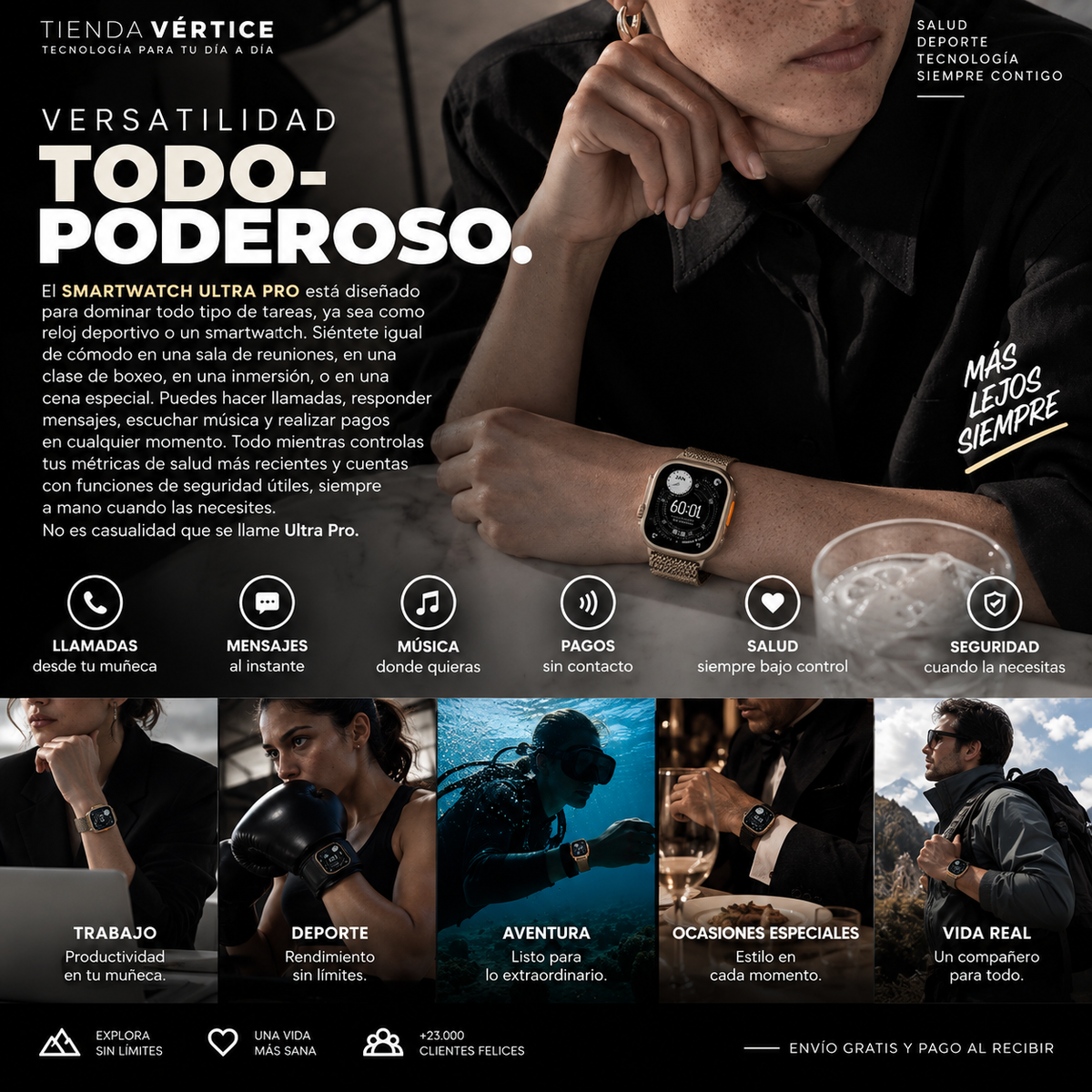 SMARTWATCH ULTRA PRO CON CORREA EXTRA DE REGALO!